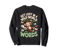 Lector de Libros Wild World Reading Animal Ape para niños Sudadera
