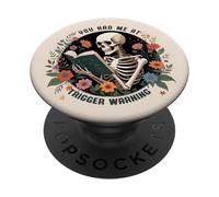 Lector de Libros You Had Me At Trigger Warning Dark Romance Smutt PopSockets PopGrip Adhesivo
