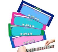 Lector de líneas Mahjong, Asistente Mahjong para principiantes - 4 piezas con marcas claras para casa, camping, coche, viajes, juegos en familia, Pique Nique accesorio