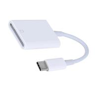 Lector de Memoria Tipo-c a Tarjeta de Memoria Blanco Abs, Formato Compacto | Plug And Play, Estructura Ligera, Visualización Móvil, Uso en Tabletas, Teléfonos y Ordenadores