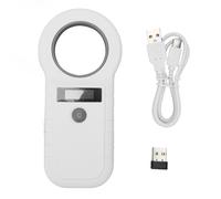 Lector de microchips para mascotas 134.2Khz125Khz EMID FDX B con cable USB inalámbrico 2.4G Bluetooth portátil Lector de chips para animales Blanco