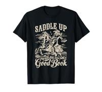 Lector de novelas Bookish Retro Western Cowgirl Texas para Amantes de los Libros Camiseta