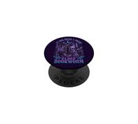 Lector de Ratones de Biblioteca Libros de Fase gótica polillas Huesos Luna PopSockets PopGrip Adhesivo