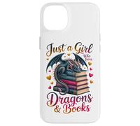 Lector de Ratones de Biblioteca Solo una Chica Que ama los Dragones y los Libros Carcasa para iPhone 14 Plus