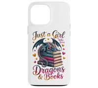 Lector de Ratones de Biblioteca Solo una Chica Que ama los Dragones y los Libros Carcasa para iPhone 13 Pro MAX