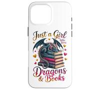 Lector de Ratones de Biblioteca Solo una Chica Que ama los Dragones y los Libros Carcasa para iPhone 16 Pro MAX