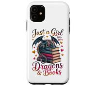 Lector de Ratones de Biblioteca Solo una Chica Que ama los Dragones y los Libros Carcasa para iPhone 11