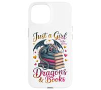 Lector de Ratones de Biblioteca Solo una Chica Que ama los Dragones y los Libros Carcasa para iPhone 15
