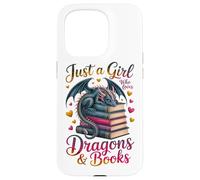 Lector de Ratones de Biblioteca Solo una Chica Que ama los Dragones y los Libros Carcasa para iPhone 15 Pro