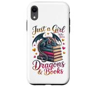 Lector de Ratones de Biblioteca Solo una Chica Que ama los Dragones y los Libros Carcasa para iPhone XR