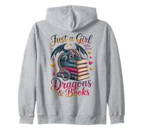 Lector de Ratones de Biblioteca Solo una Chica Que ama los Dragones y los Libros Sudadera con Capucha
