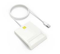 Lector de Tarjeta Inteligente, Blanco, Compatible con DNI, USB, rápido y Seguro; Ideal para identificación y Acceso a Servicios electrónicos.