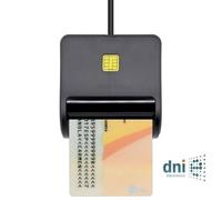 Lector de Tarjeta Inteligente con diseño Negro, Compatible con DNI, Ideal para autenticación y Acceso Seguro.