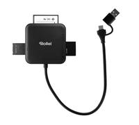 Lector de Tarjetas 4 en 1 Rollei Card Reader para SD/microSD/CF/MS USB 3.0 & USB C Lectura Simultánea de 2 Tarjetas con Cable OTG para Serie iPhone 17/16/15 Android Mac, Lector-Tarjetas-SD-Card-Reader