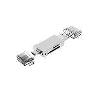 Lector de tarjetas Akashi ALTSDREADER3IN1 USB Type-A/C/Micro-USB Blanco