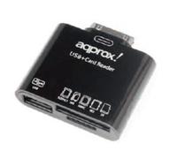 Lector de tarjetas Approx appCRS USB 2.0 Samsung 30-pin Negro
