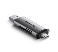 Lector de tarjetas AXAGON CRE-SAC USB 3.0 Type-A/Type-C metal gris