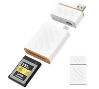 Lector de Tarjetas CF Express, USB 3.2 Gen 2 10 Gbps Lectores de Tarjetas CFexpress Tipo B, Adaptador CFexpress USB-C y USB-A 2 en 1 Tipo B para PC/Tableta y teléfonos Inteligentes con Soporte OTG