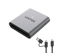 Lector de tarjetas CFast, Unitek lector de tarjetas USB 3.0 USB C CFast 2.0, adaptador portátil de aluminio para tarjetas de memoria CFast, compatible con tarjetas SanDisk, Lexar, Sony