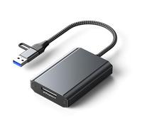 Lector de tarjetas compacto CFe tipo B/tipo A USB C para fotógrafos, lector de tarjetas de alta velocidad Plug and Play