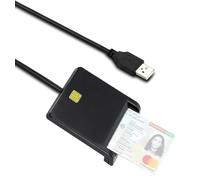 Lector de tarjetas de identificación, lector de tarjetas inteligentes USB, lector de tarjetas de memoria CAC Plug and Play, ISO 7816 Clase A, AB, C, acceso común USB 2.0, compatible con Windows y