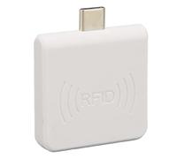 Lector de Tarjetas de Identificación RFID Portátil, Lector de Tarjetas Inteligentes para Teléfonos Móviles Tipo C, Plug and Play, Lectura Rápida de Tarjetas para Teléfonos Inteligentes(Blanco)