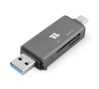 Lector de Tarjetas de Memoria 1Life cr: 2 en 1 USB-A/USB-C