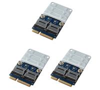 Lector de tarjetas de memoria 3X2SSD para portátil, doble ranura para tarjeta SD, SDHC, SDXC, TF y adaptador Mini PCIe MPCIe a 2 tarjetas Mini-SD.