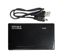 Lector de Tarjetas de Memoria, Adaptador de cámara USB, Unidad de Seis Ranuras, Dispositivo portátil de Transferencia de Archivos, 2.72 x 1.5 x 0.43 Pulgadas, Compacto Ideal para expansión de