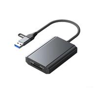 Lector de tarjetas de memoria, lector de tarjetas CFexpress tipo A/B SD/TF, adaptador de memoria de cámara USB 4.0 de alta velocidad de 10 Gbps con fuente de alimentación de 5 V (SD/TF 4.0)