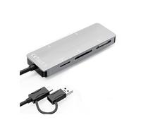 Lector de Tarjetas de Memoria Multifuncional Tipo C y USB A. Lector de Tarjetas XD+CF+MS++TF/M2. Adaptador Multitarjeta.