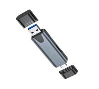 Lector de tarjetas de memoria USB 2.0 tipo C con diseño de doble ranura, transferencia de datos sin problemas para teléfonos móviles, computadoras, tabletas, lector de tarjetas TF