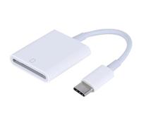 Lector de Tarjetas de Memoria USB-c Blanco de Plástico Abs | Plug And Play, Diseño Ligero, Estructura Razonable, Visualización Móvil, Compartir y Respaldo de Fotos