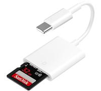 Lector de tarjetas de memoria USB C SD [certificado Apple MFi] adaptador de tarjeta tipo C a SD para iPhone 15, adaptador de cámara USB C, visor de cámara de rastreo para iPhone 15, iPad, MacBook