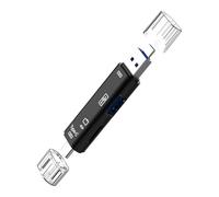 Lector de tarjetas de memoria USB tipo C multifunción 5 en 1 de repuesto para base de computadora, adaptador tipo C, lector de tarjetas de dispositivo móvil, lector de tarjetas de expansión de
