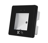 Lector de tarjetas de PC de vidrio templado R35 con código QR, EM/Mifare, Wiegand, USB, RS232, TCP-IP, RS485, 8-12V, negro, diseño compacto