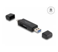 Lector de tarjetas Delock SuperSpeed USB 5 Gbps USB Type-C/Tipo-A para SD y Micro SD