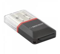 Lector de tarjetas Esperanza EA134K Compatible MicroSDHC USB 2.0 Negro Plata