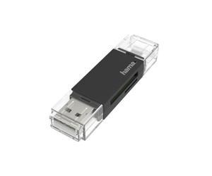 Lector de tarjetas Hama Essential USB-A/Micro-USB OTG SD y MicroSD