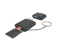 Lector de tarjetas ICY BOX IB-CR204-CU3 USB 3.2 Type-A/Type-C 2 TB Negro