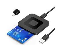 Lector de tarjetas inteligentes CAC para identificación gubernamental, identificación nacional, CAC militar, adaptador de tarjeta SIM/SD/TF de 32/64 bits compatible con OS