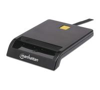 Lector de tarjetas inteligentes Manhattan USB 2.0 1,05 m ABS Negro Plug and Play