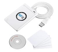 Lector de Tarjetas Inteligentes NFC, Lector Escritor NFC ACR122U ISO 14443A/B+ Software gratuito en blanco Compatible PC/SC para uso comercial doméstico