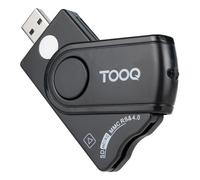 TooQ Lector de tarjetas DNIE SIM SD/TF USB-A Negro