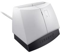 CHERRY Smart Terminal ST-1144, Lector Inteligente de Tarjetas USB, Lee y Escribe Tarjetas Chip, Control de Acceso, Inicio de Sesión en Red, Transacciones, Uso con una Mano, Gris-Negro