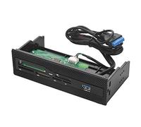 Lector de Tarjetas Interno de 5,25 Pulgadas Panel de Instrumentos multifunción Multimedia, Panel Frontal de PC Soporte de Panel Multimedia para Puerto USB 3.0 M2 SD MS XD CF Tarjeta TF