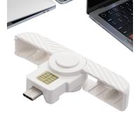 Lector de Tarjetas: Lector de Tarjetas Inteligente USB -C Plegable, Interfaz de Tarjeta IC Bank Chip | Herramienta CAC de Acceso común multipropósito, Dispositivo Plug -y -Play para Linux,