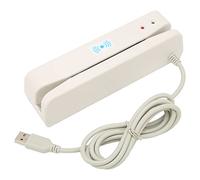 Lector de Tarjetas Magnéticas, Lector de Tarjetas de Banda con Cable USB, Lector de Tarjetas de Crédito Profesional para Bancario, Deslizamiento Bidireccional