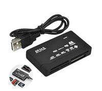 Lector de Tarjetas Memoria USB 2.0 6 en 1, Adaptador Multi-Formato para SD, SDHC, TF, MicroSD, CF, MS, M2, XD, Mini SD y MMC, Lector Todo en Uno con 480 Mbps, Compatible con Windows, Mac OS y Linux