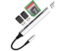Lector de tarjetas Micro SD a USB C Adaptador para iPhone 17 16 15 Pro Max Compatible con Samsung Galaxy S26 S25 Ultra para iPad para Apple SD TF OTG USB 3.0 Memoria Flash Puerto Externo Cámara